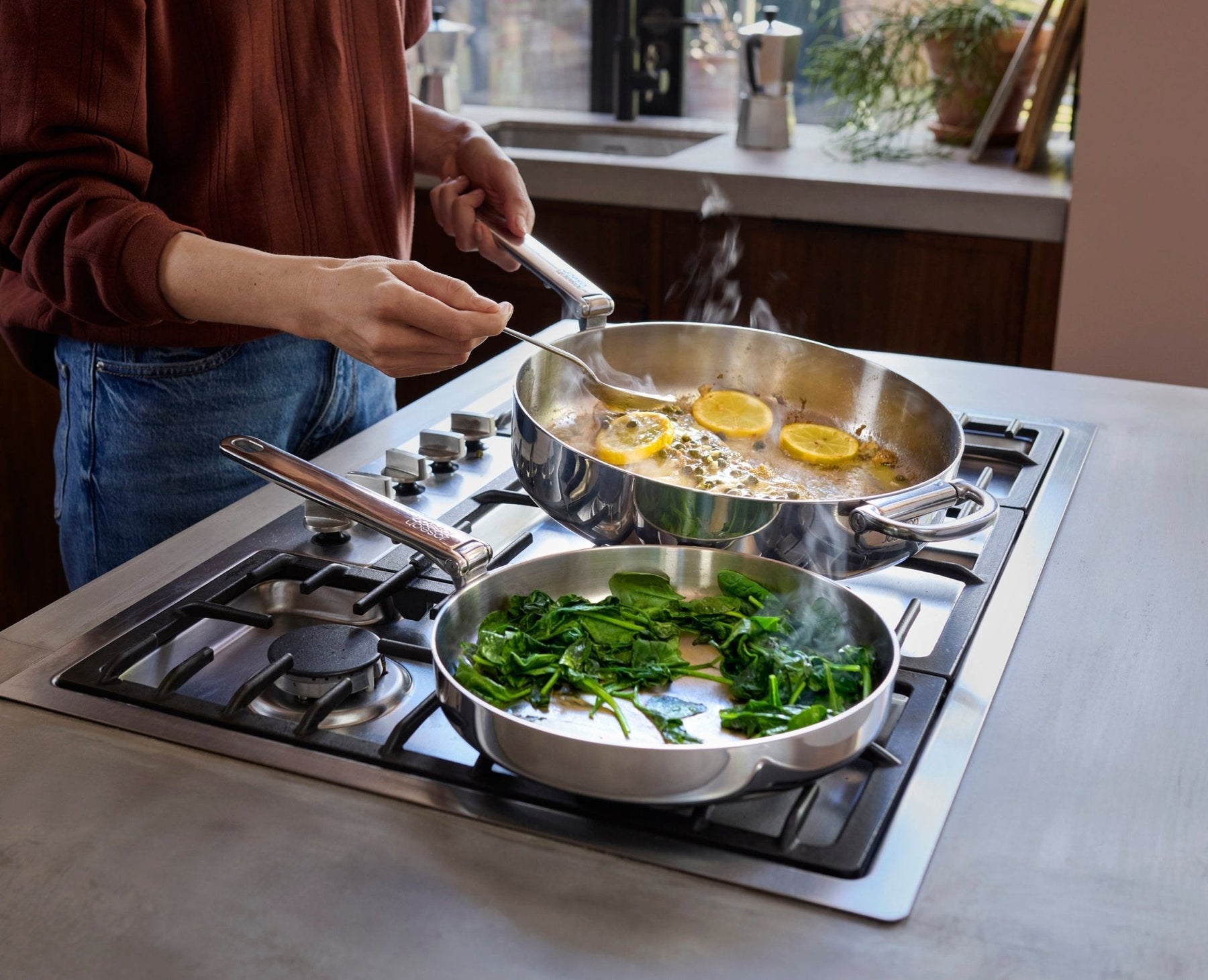 Space Steel Folding Handle 8" Frying Pan