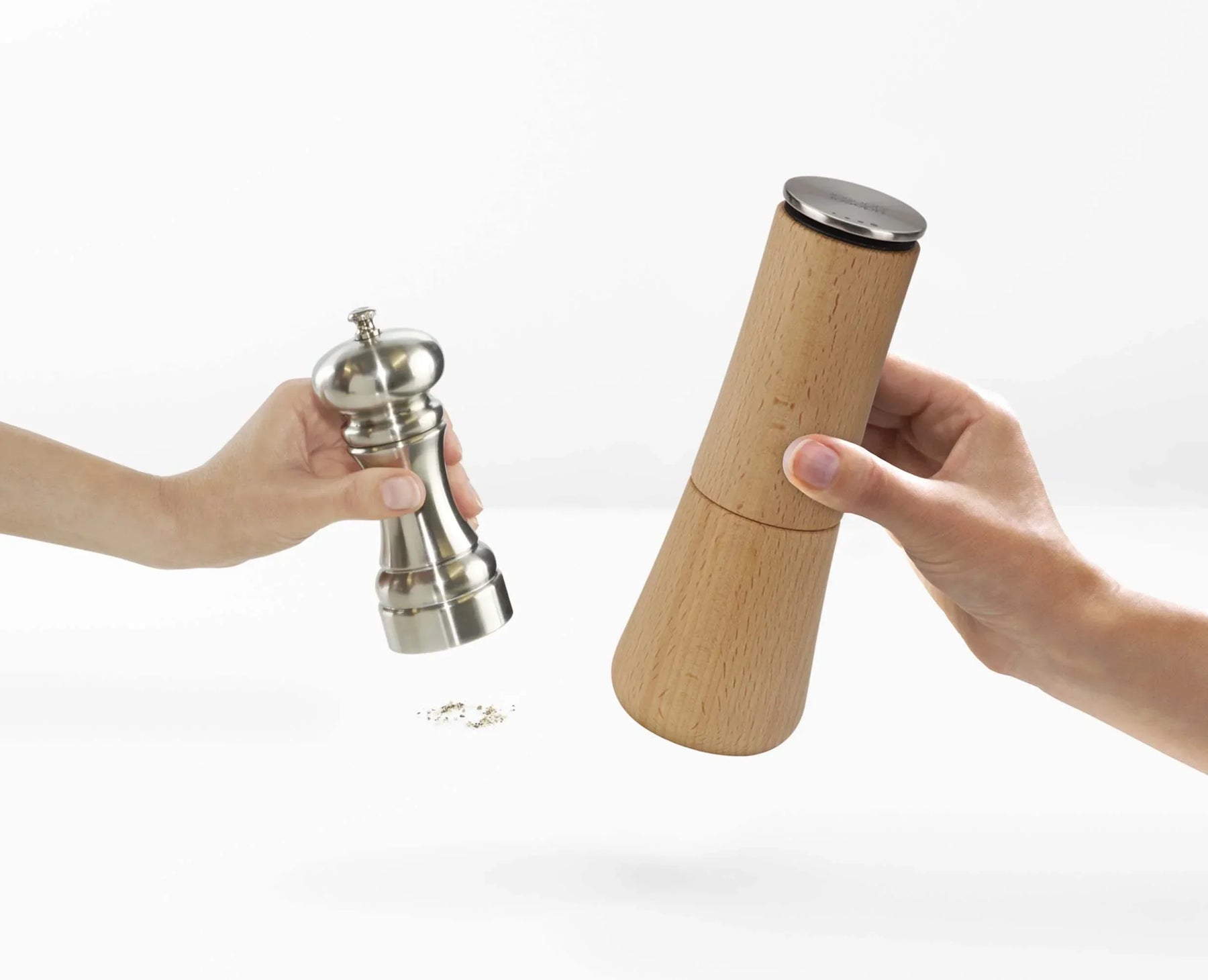 Milltop™ Wood 2-piece Salt & Pepper Mill Set - Image 5