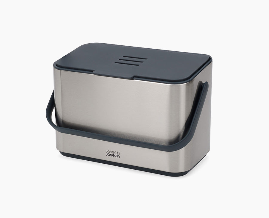 4L Stainless Steel Kitchen Compost Bin | Joseph Joseph US