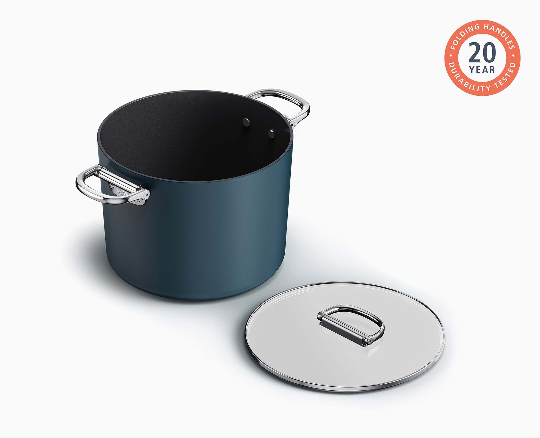 Space™ 25cm Non-stick Stock Pot & Lid - 45045 - Image 6
