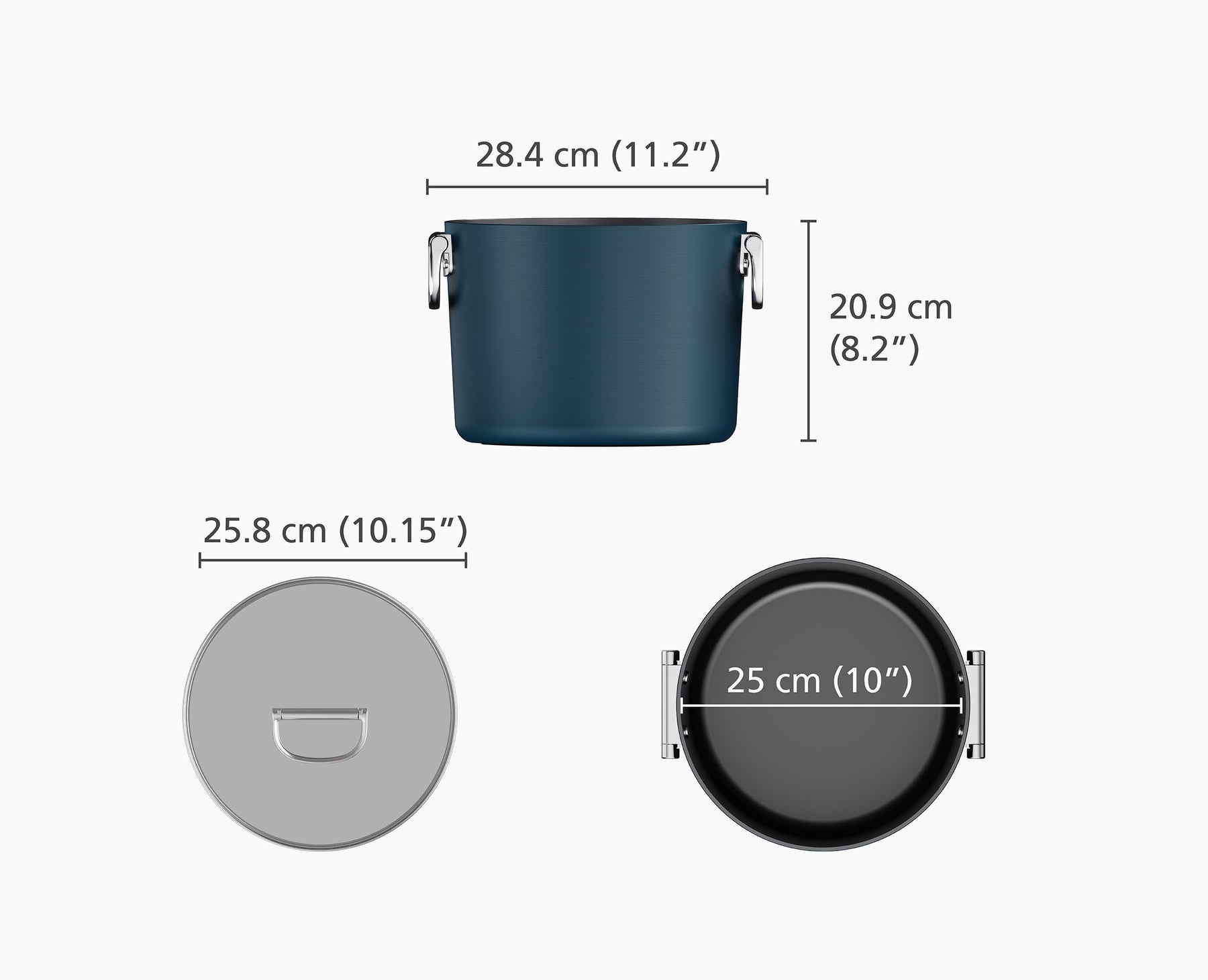 Space™ 25cm Non-stick Stock Pot & Lid - 45045 - Image 7