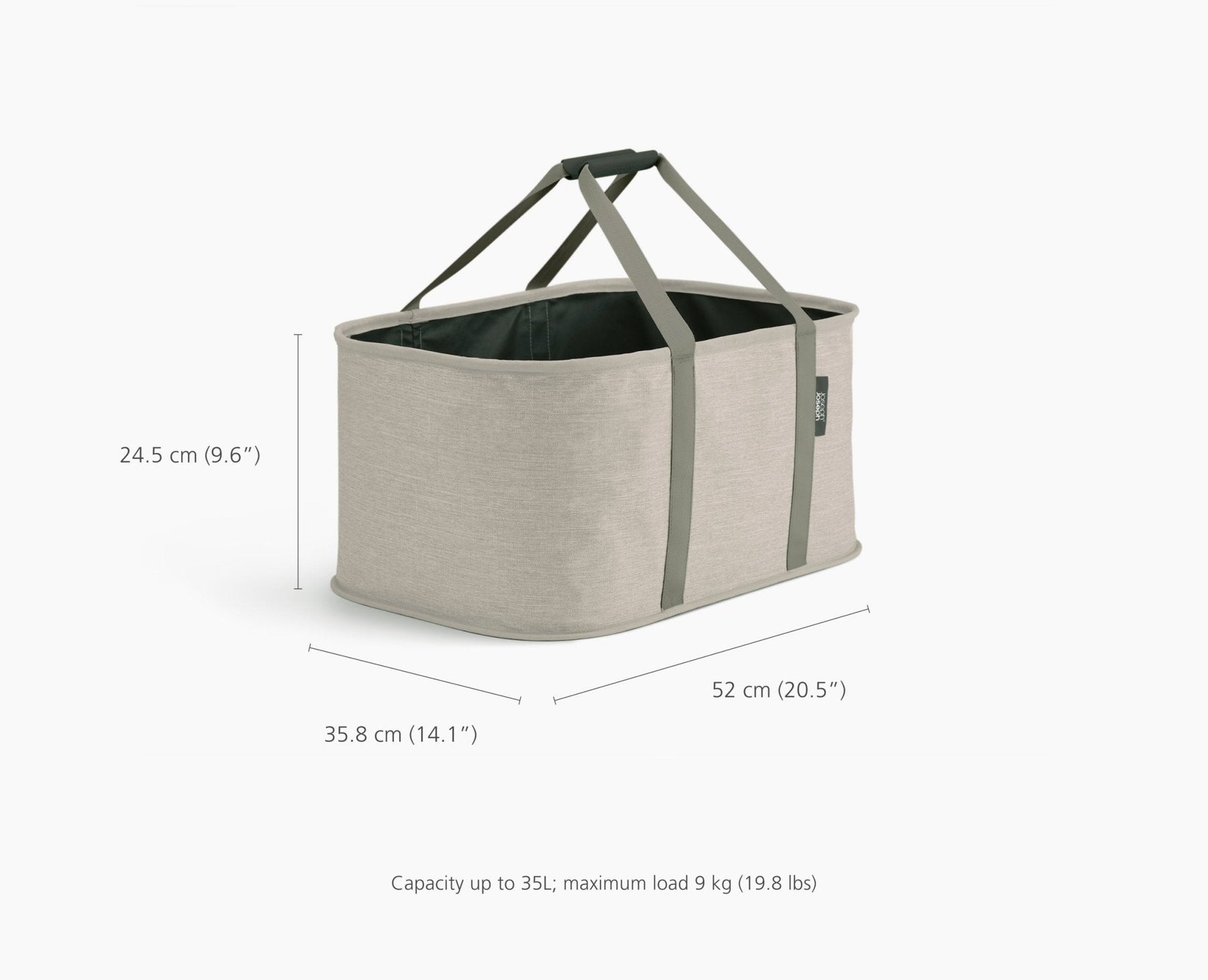 Hold-All™ Ecru Collapsible 35L Laundry Basket