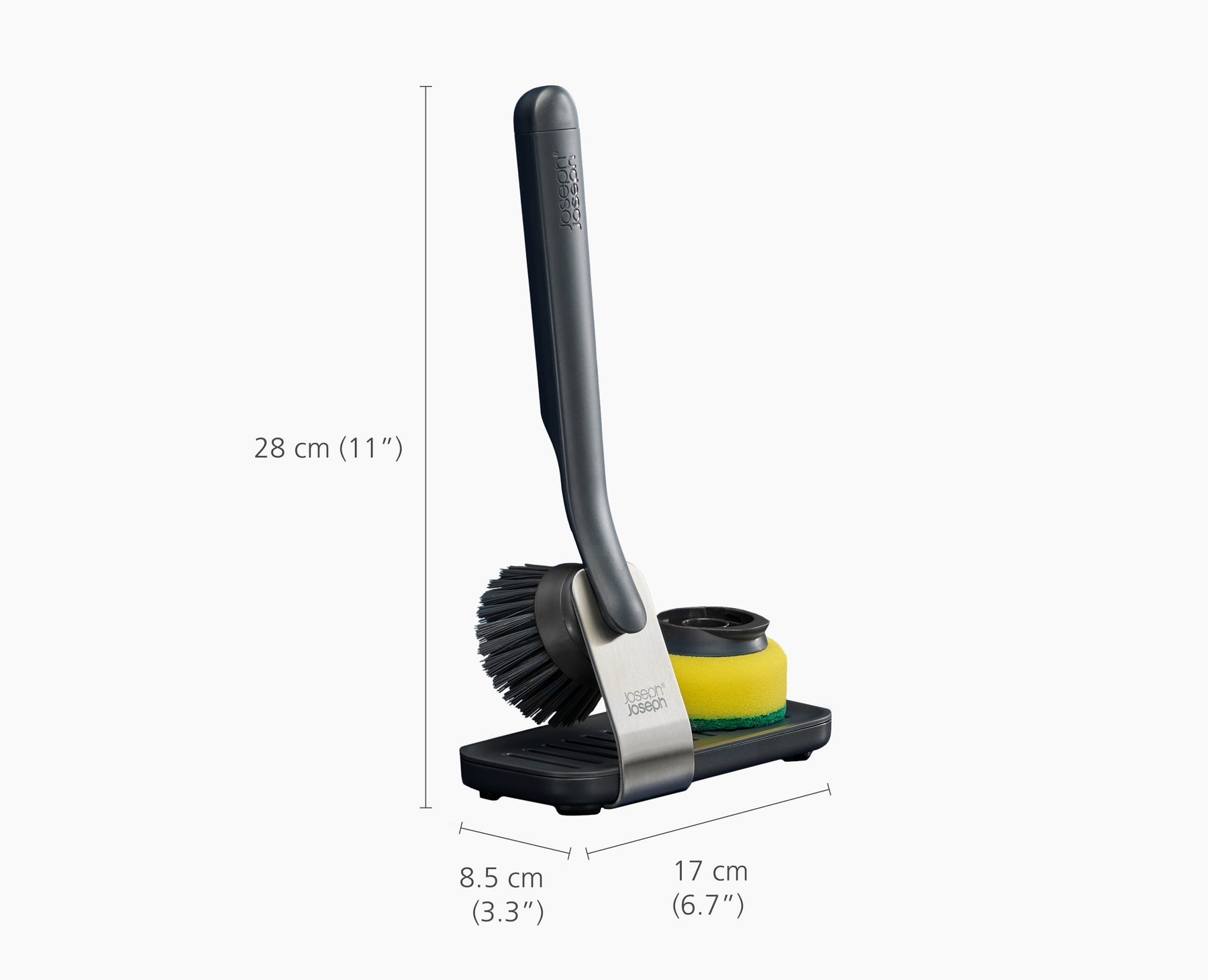 SinkTech Washing-Up Brush & Sponge Set with Steel Stand