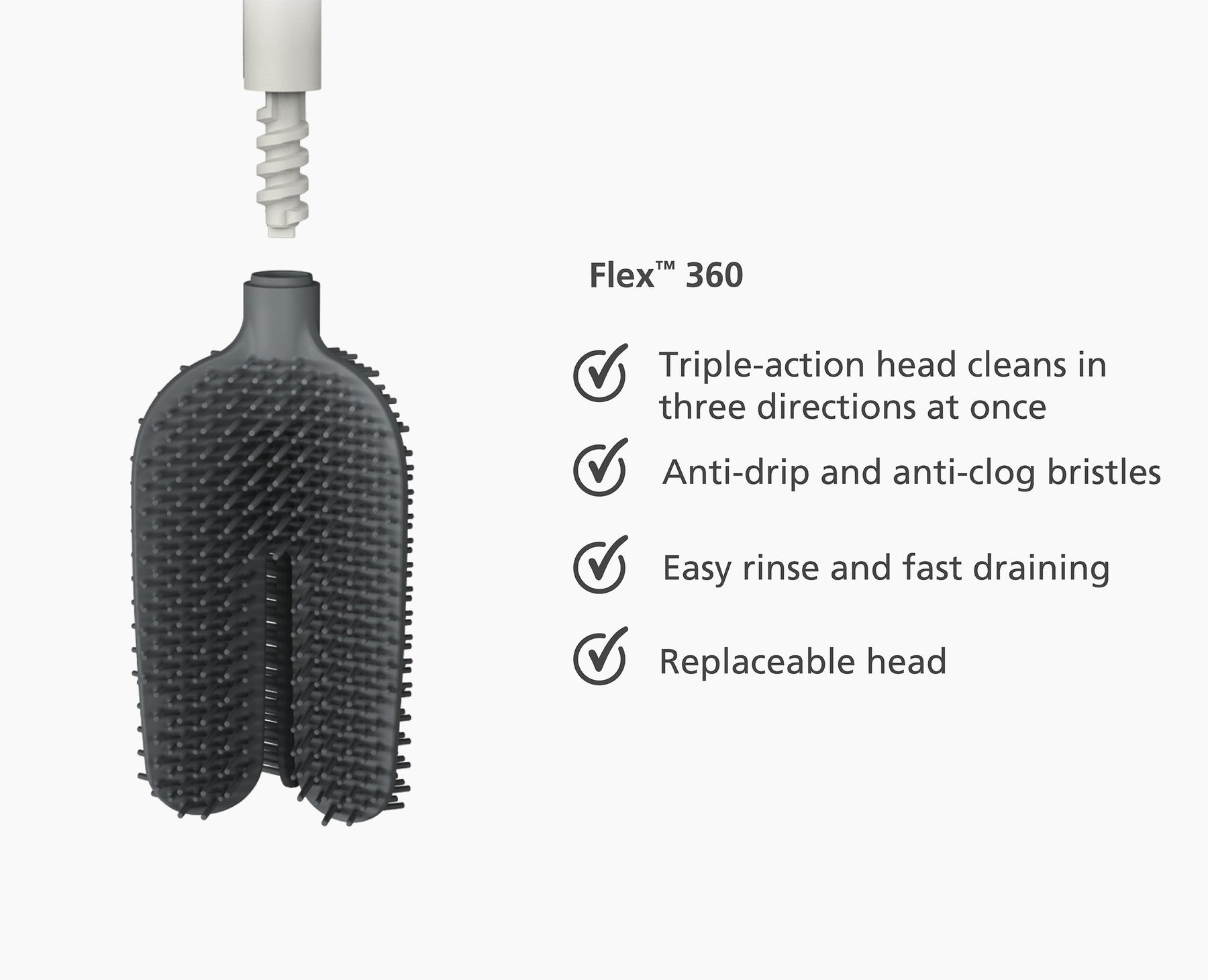 Flex™ 360 Matt Toilet Brush - 70597 - INFO1