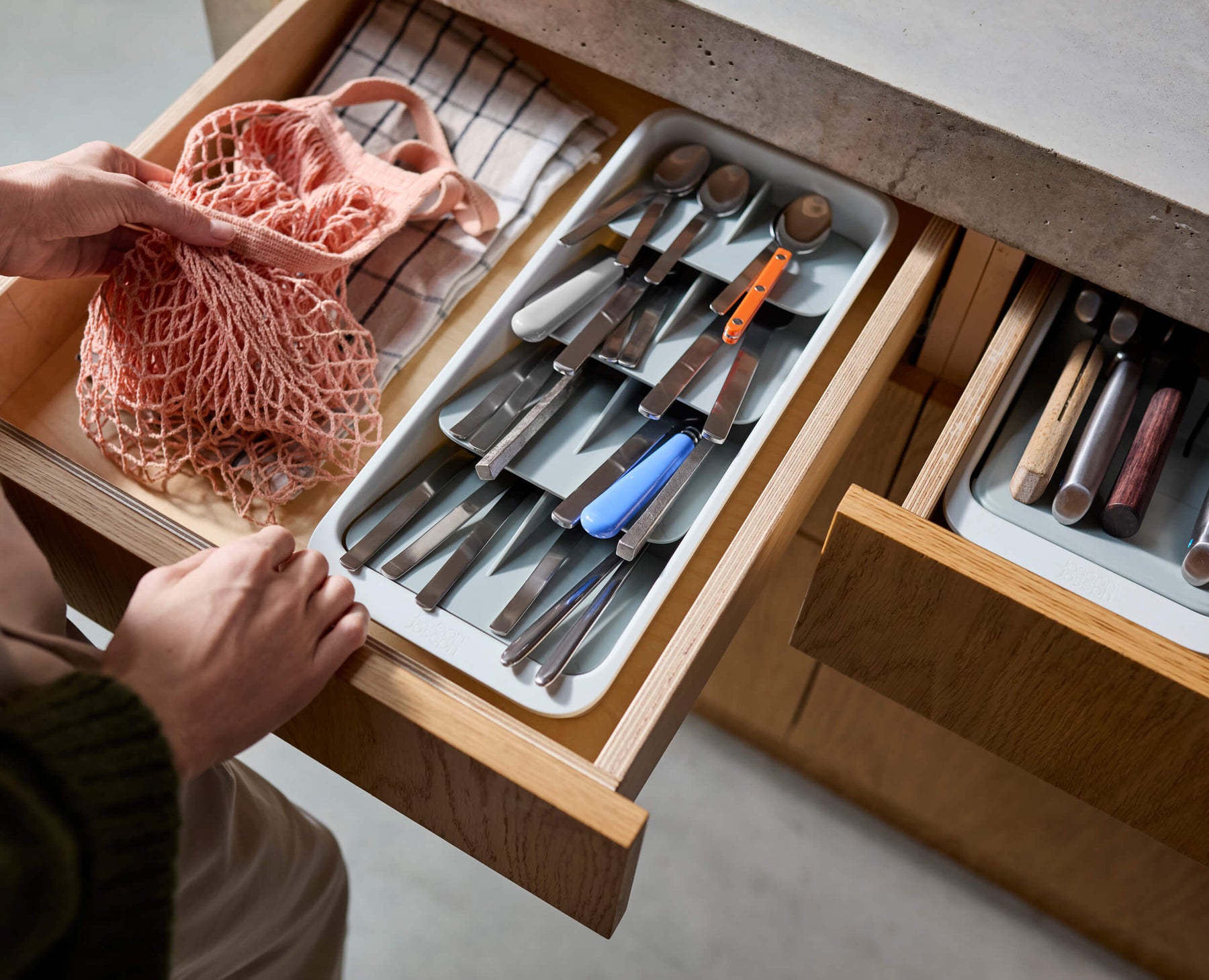 DrawerStore™ Large Tiered Cutlery Organizer