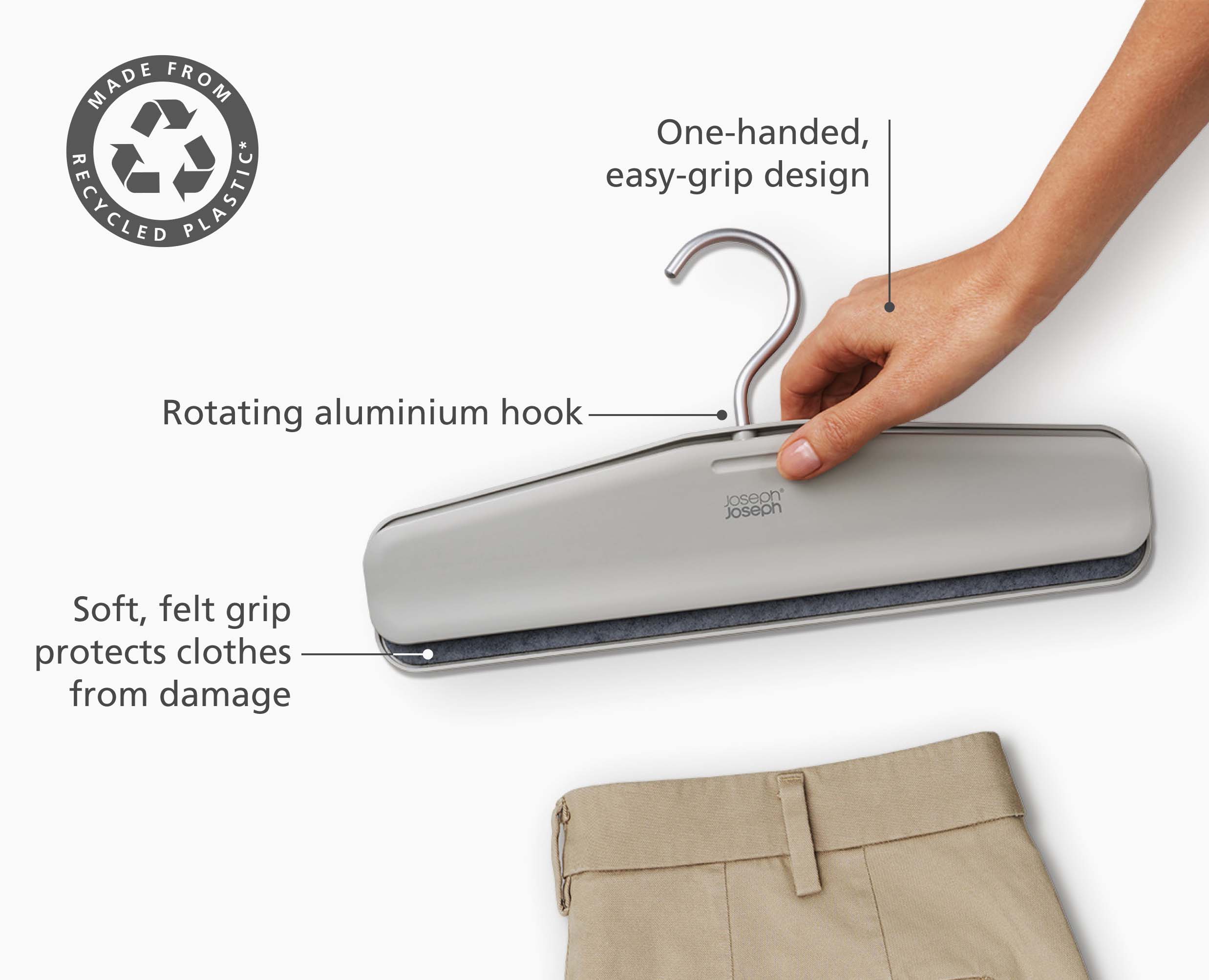 Orderly™ Easy-grip Set of 2 Ecru Skirt & Trouser Hangers - 55019 - Image 4