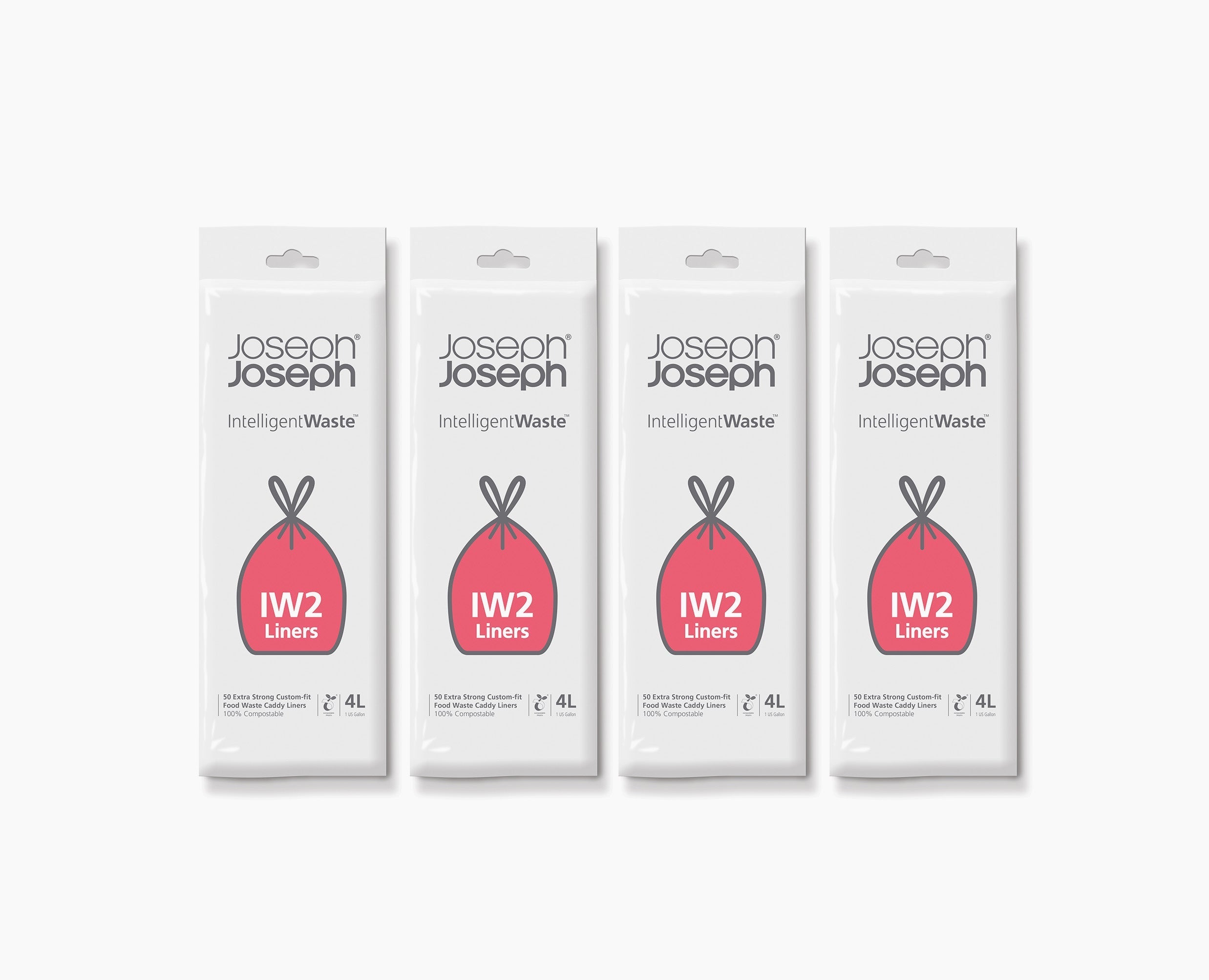 joseph様 4-pack IW2 4L White Food Waste Trash Bags | Joseph Joseph US
