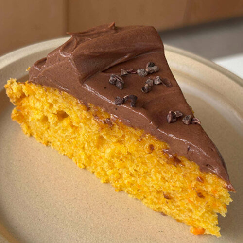 Sunshine carrot and orange cake with chocolate frosting