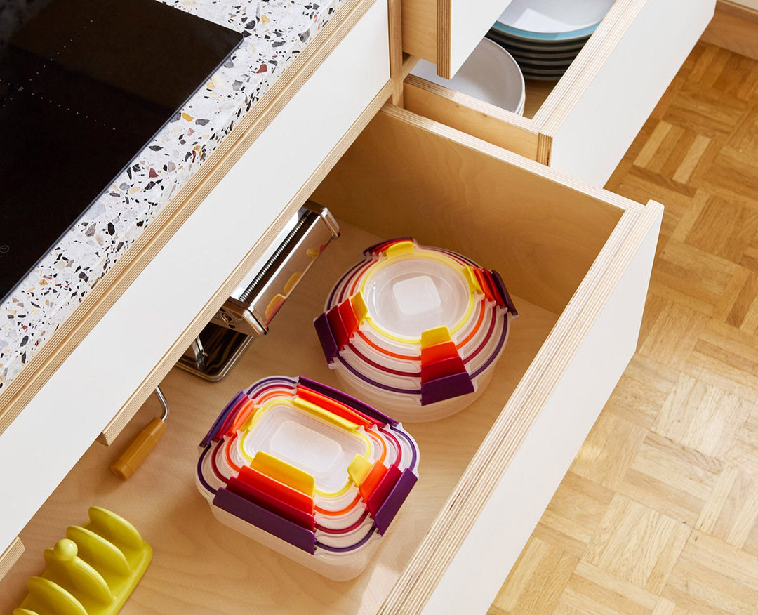 Nest Rack Stackable Nest™ Lock 8 Stackable Food Containers | Joseph Joseph US