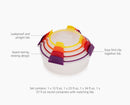 Nest Lock 4-Piece Multicolour Round Container Set