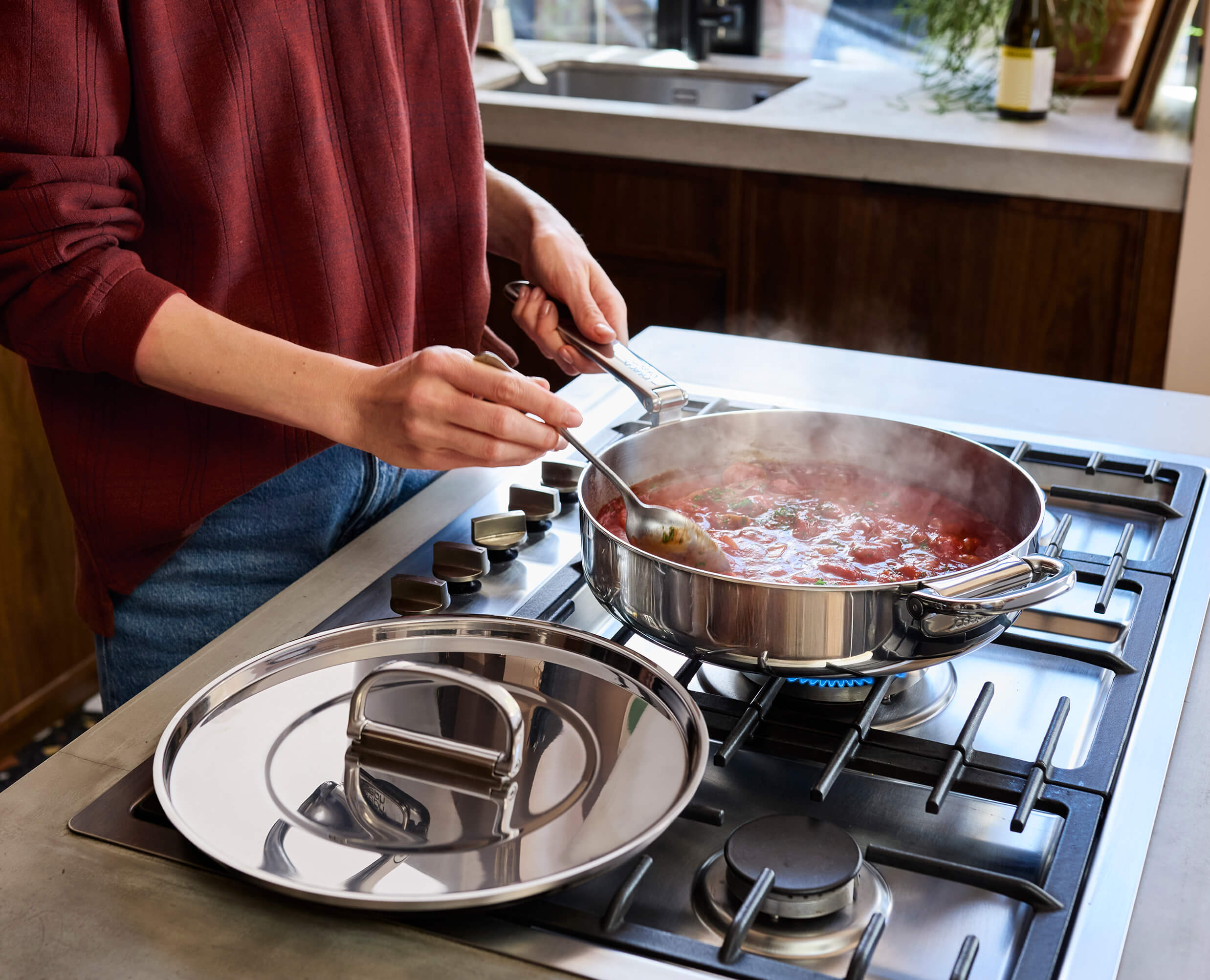 Space Steel Folding Handle 3.5Qt. Sauté Pan &amp; Lid
