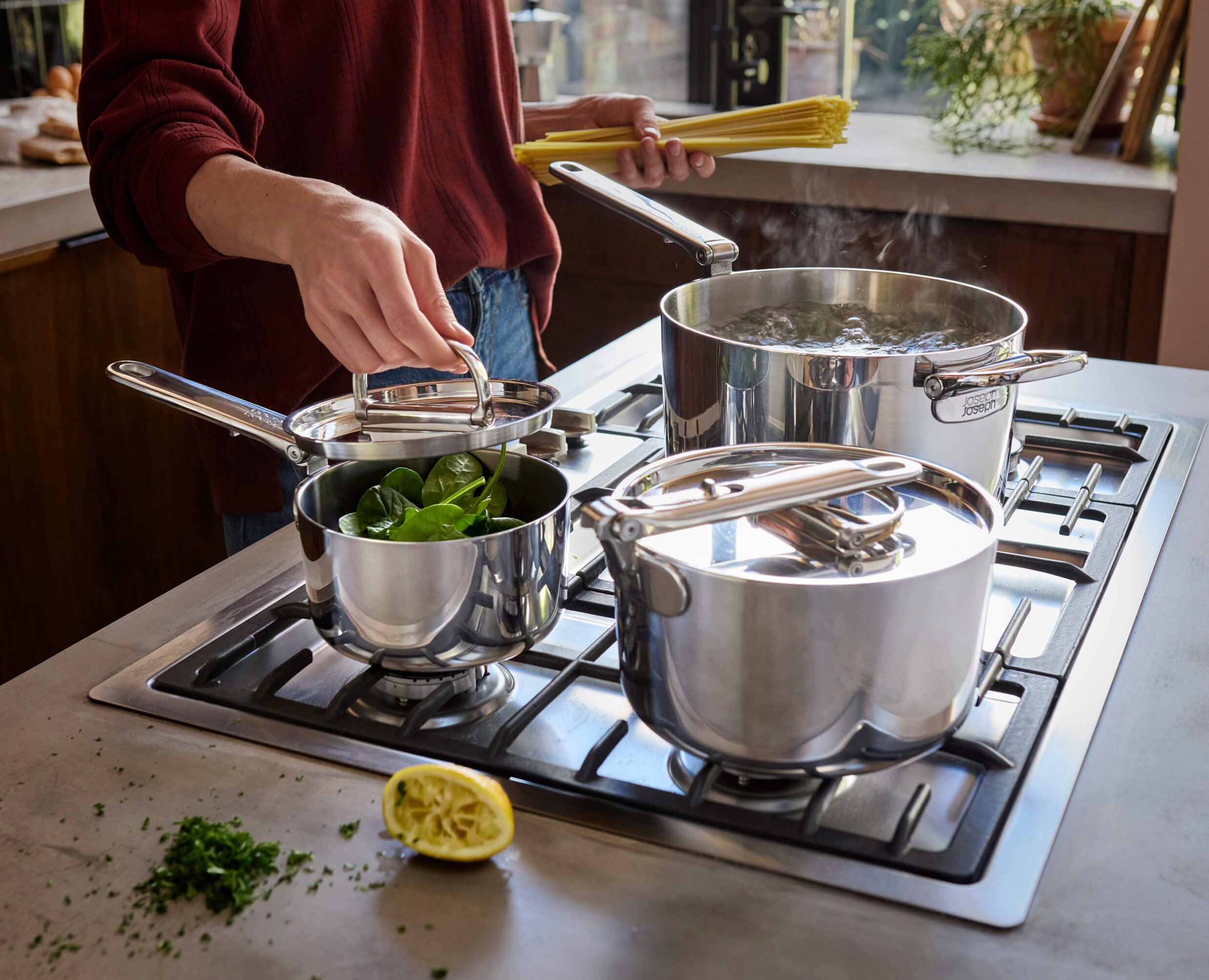 6-piece Stainless Steel Pan Set | Joseph Joseph US