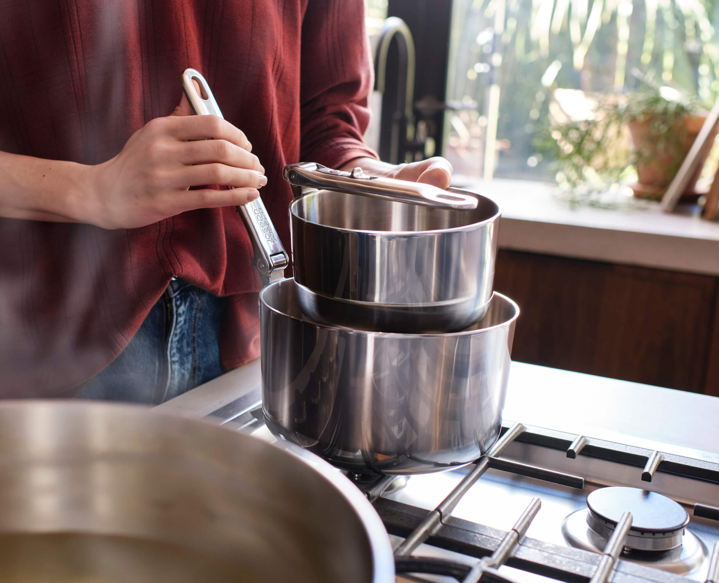 HouseofVampire ソンフン4点セット 6-piece Stainless Steel Pan Set | Joseph Joseph US