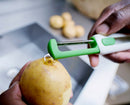 SlideStore™ Stone Green Straight Peeler with Retractable Blade