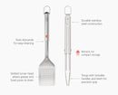 GrillOut™ 2-Piece Stainless-Steel BBQ Turner &amp; Tongs Set