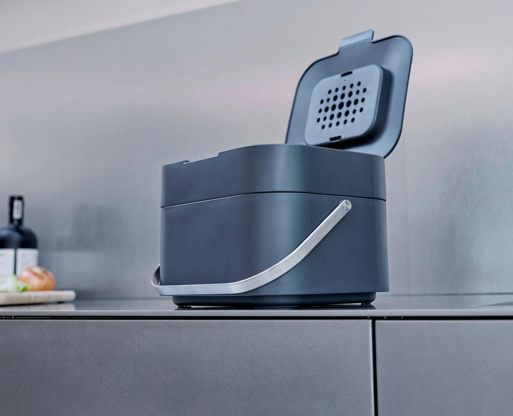 Stack 4L Grey Food Waste Caddy