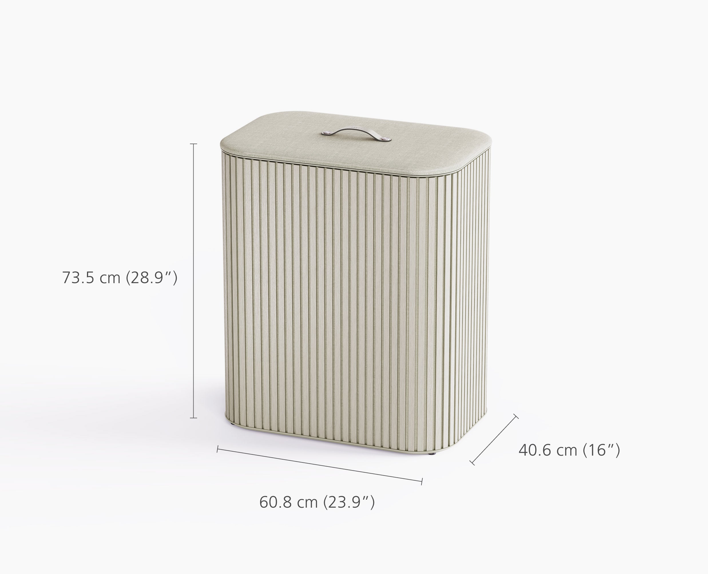 Tota Trio Luxe 90L Ecru Laundry Separation Basket