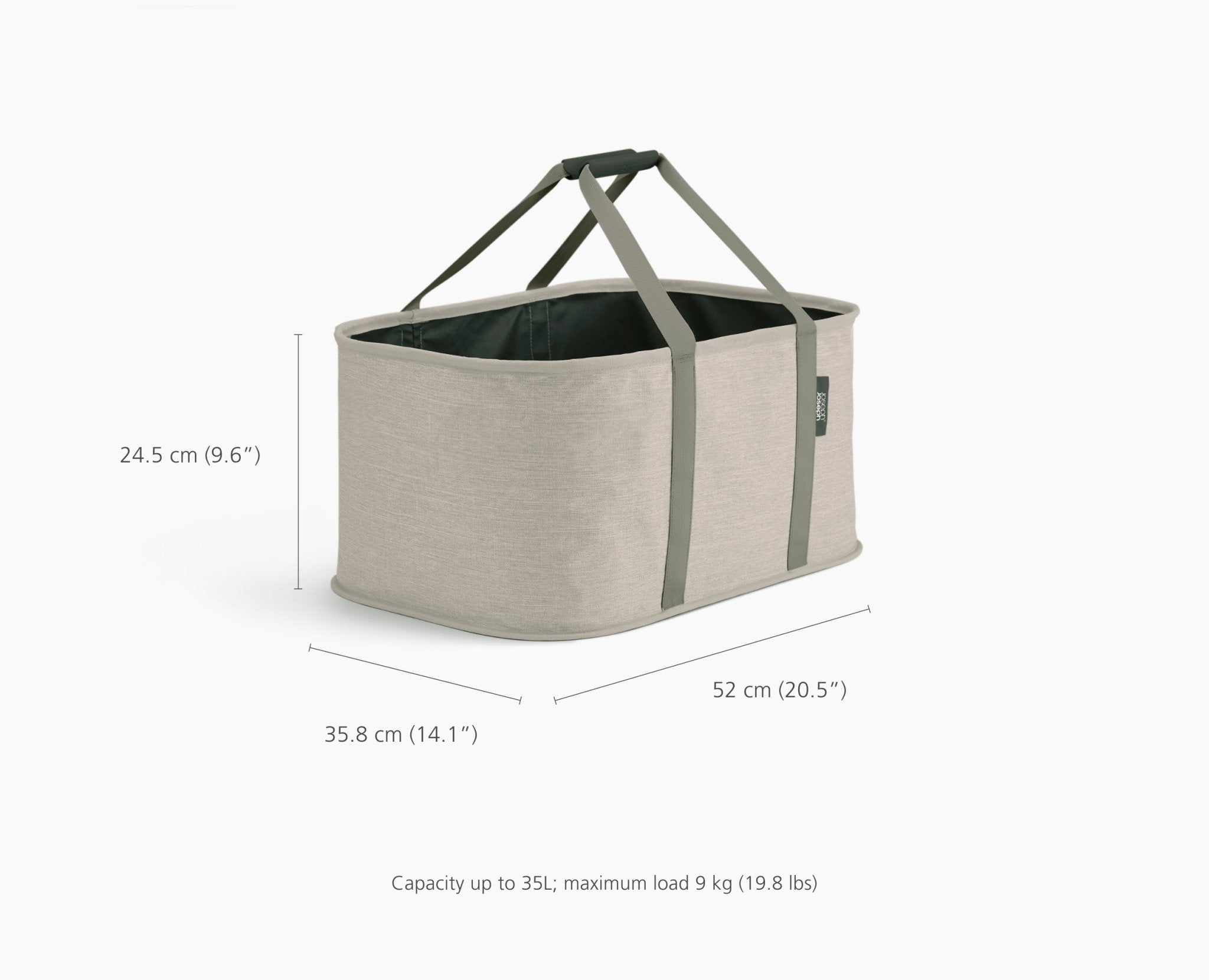 Hold-All™ Ecru Collapsible 35L Laundry Basket