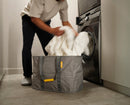 2-piece Large Grey Laundry Basket Set