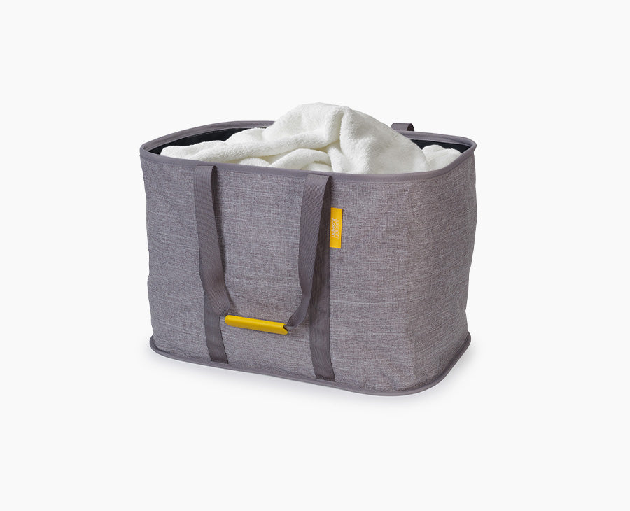 Hold-All™ Max Gray Collapsible 55L Laundry Basket