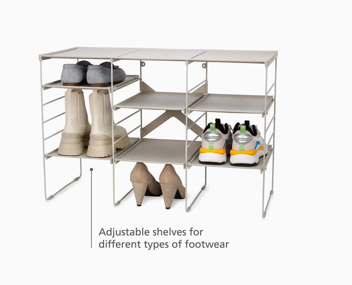 Adjustable Shoe Rack (Fits 12 Pairs) | Joseph Joseph US