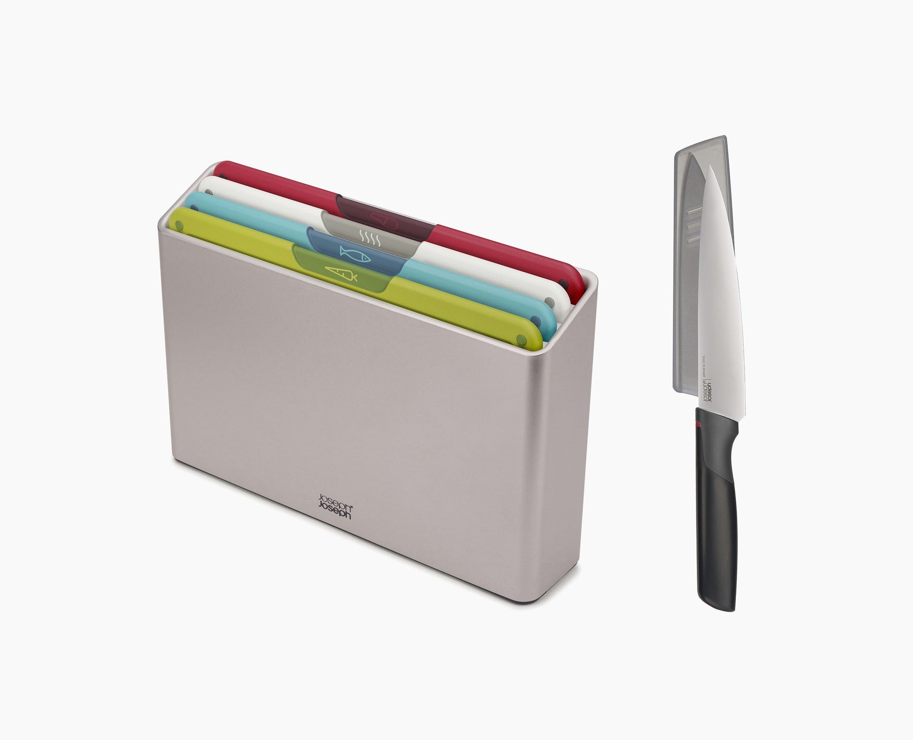 Folio™ Icon 4-piece Multicolour Cutting Board Set with Chef’s knife
