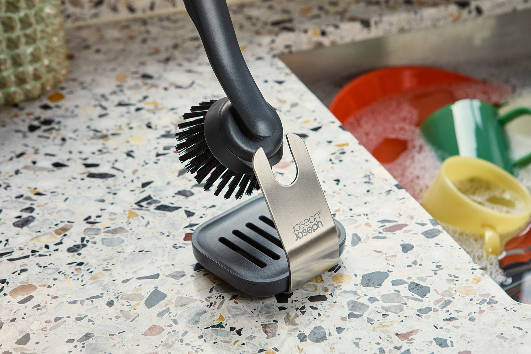 SinkTech Washing-Up Brush with Steel Stand