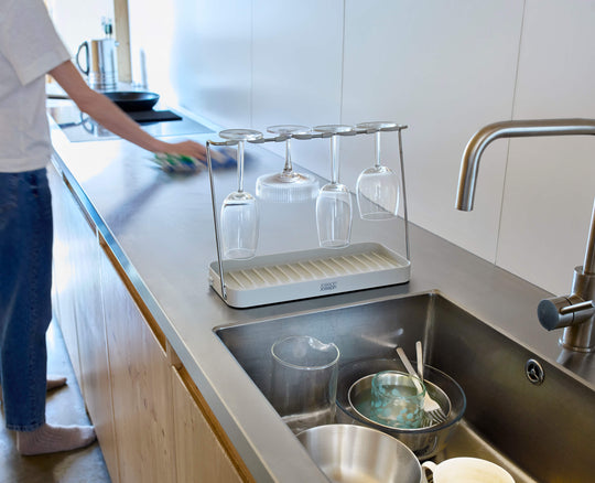 DrySmart™ Folding Wine Glass Drying Rack | Joseph Joseph US