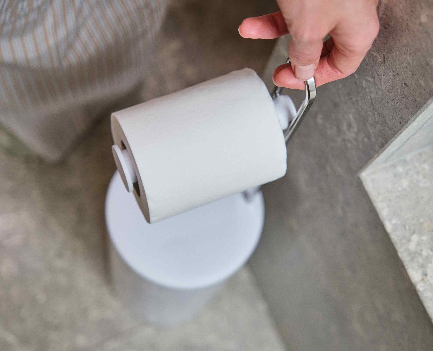 EasyStore™ Gloss White Concealed Toilet Roll Holder