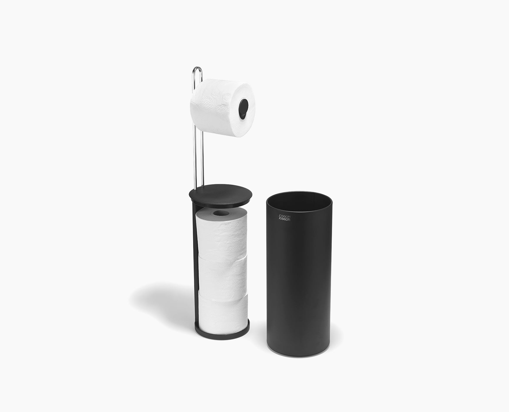 EasyStore™ Black Toilet Paper Holder | Joseph Joseph US