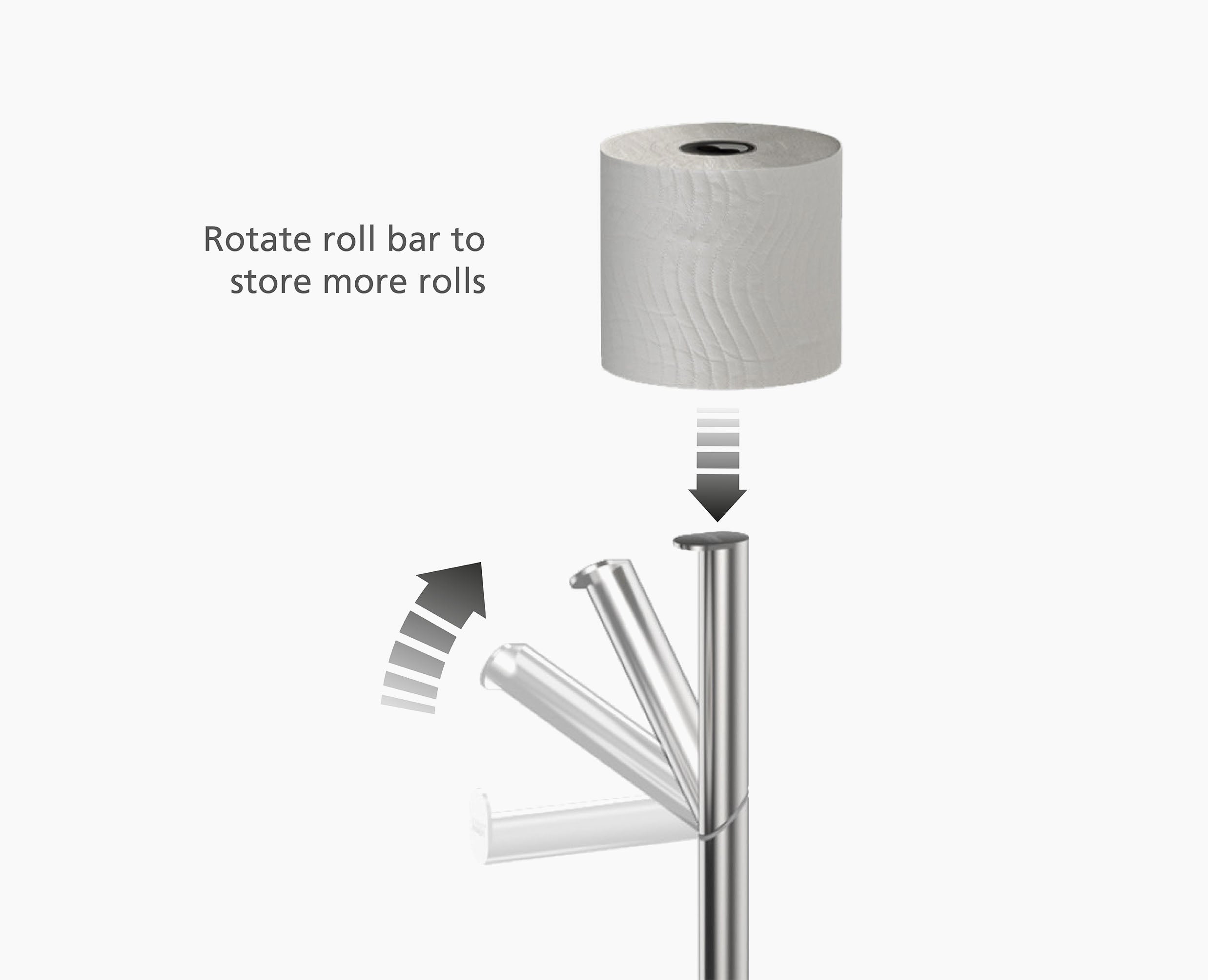 EasyStore™ Luxe 2-in-1 Stainless-steel Toilet Paper Stand