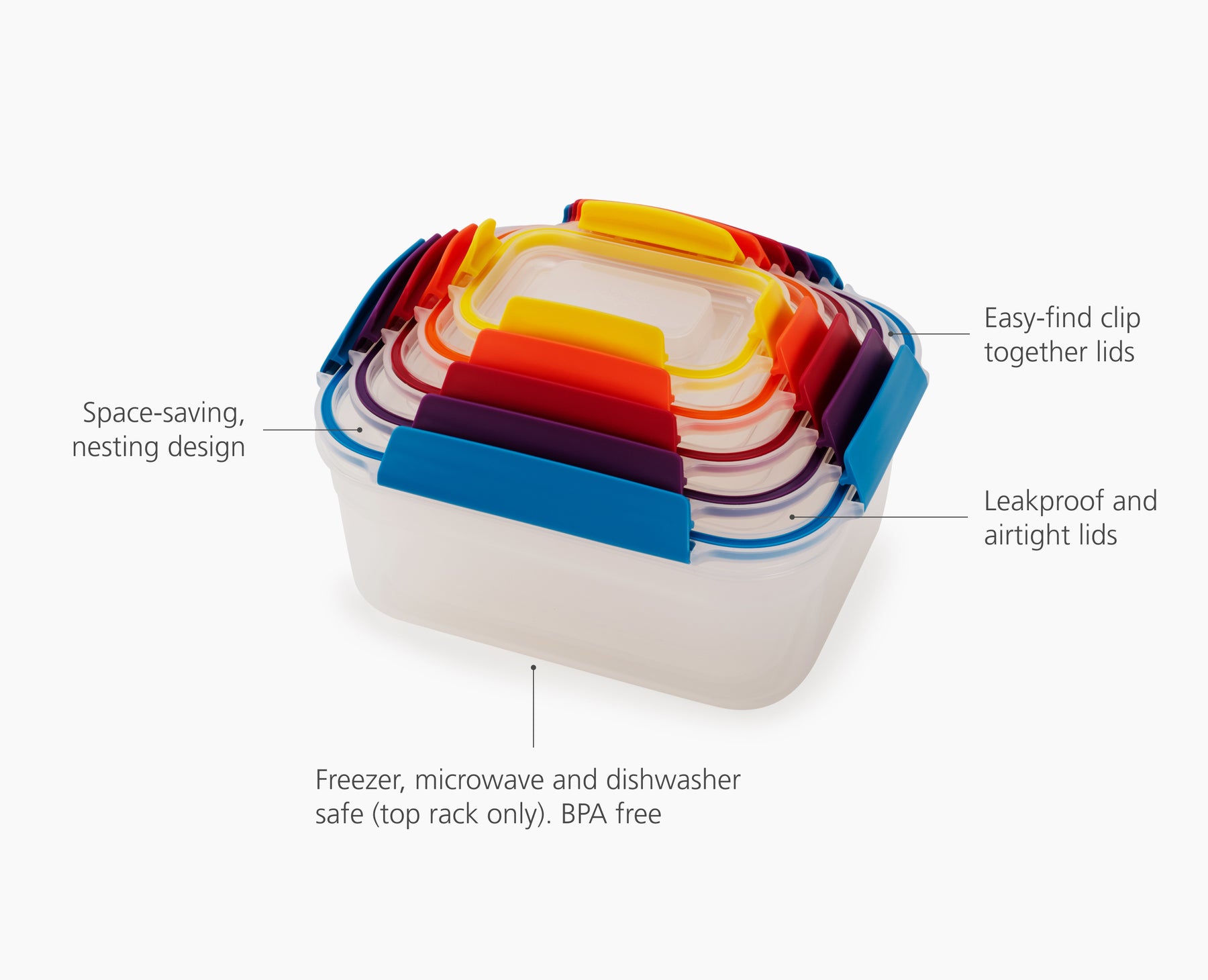 Nest™ Lock 10-piece Multicolor Container Set - Image 6