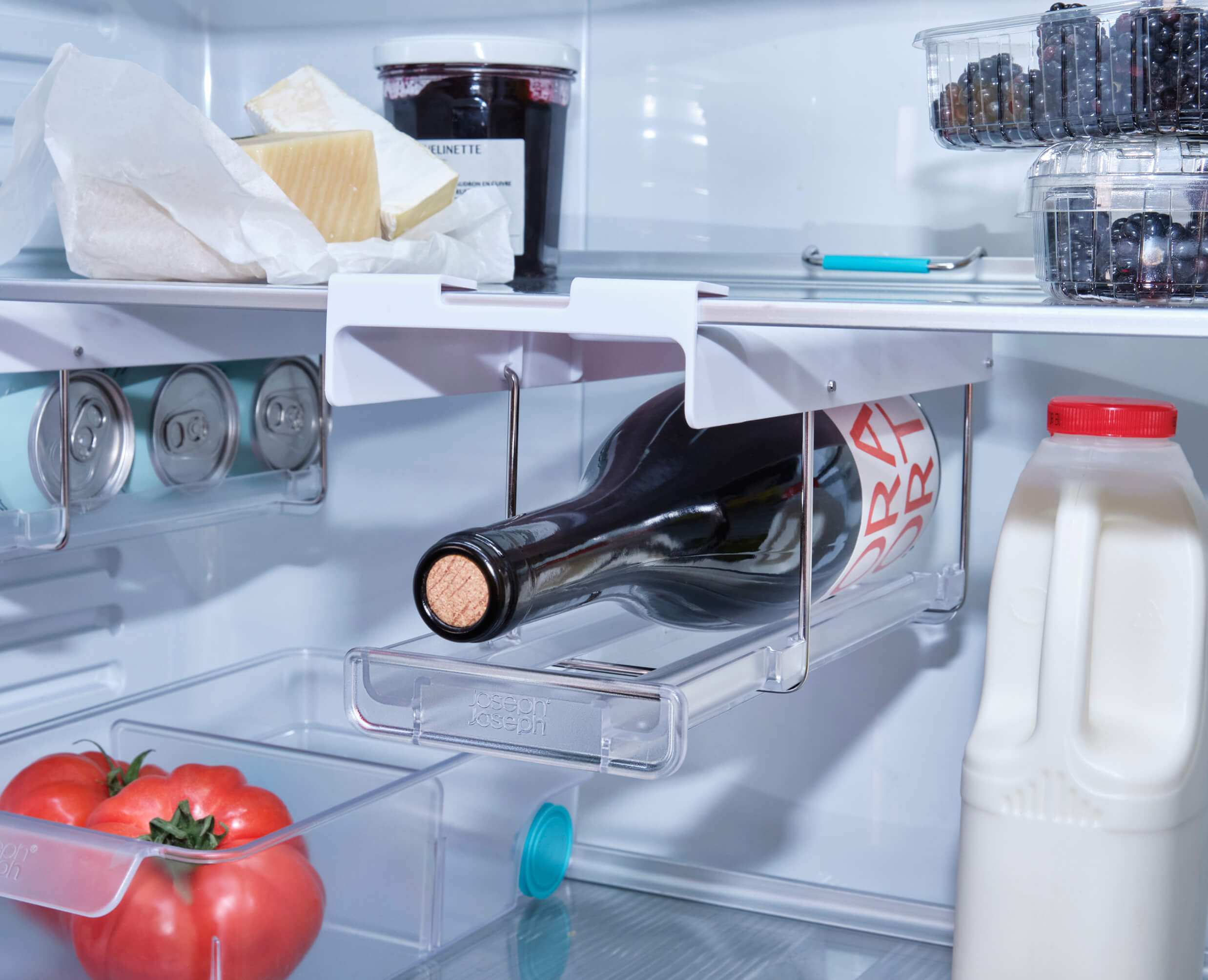 FridgeStore™ Under-Shelf Collapsible Bottle Holder