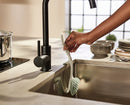 3-piece Stone Green Drainer, Washing-up Bowl &amp; Brush Set