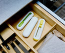 SlideStore™ Stone Green Julienne Peeler with Retractable Blade