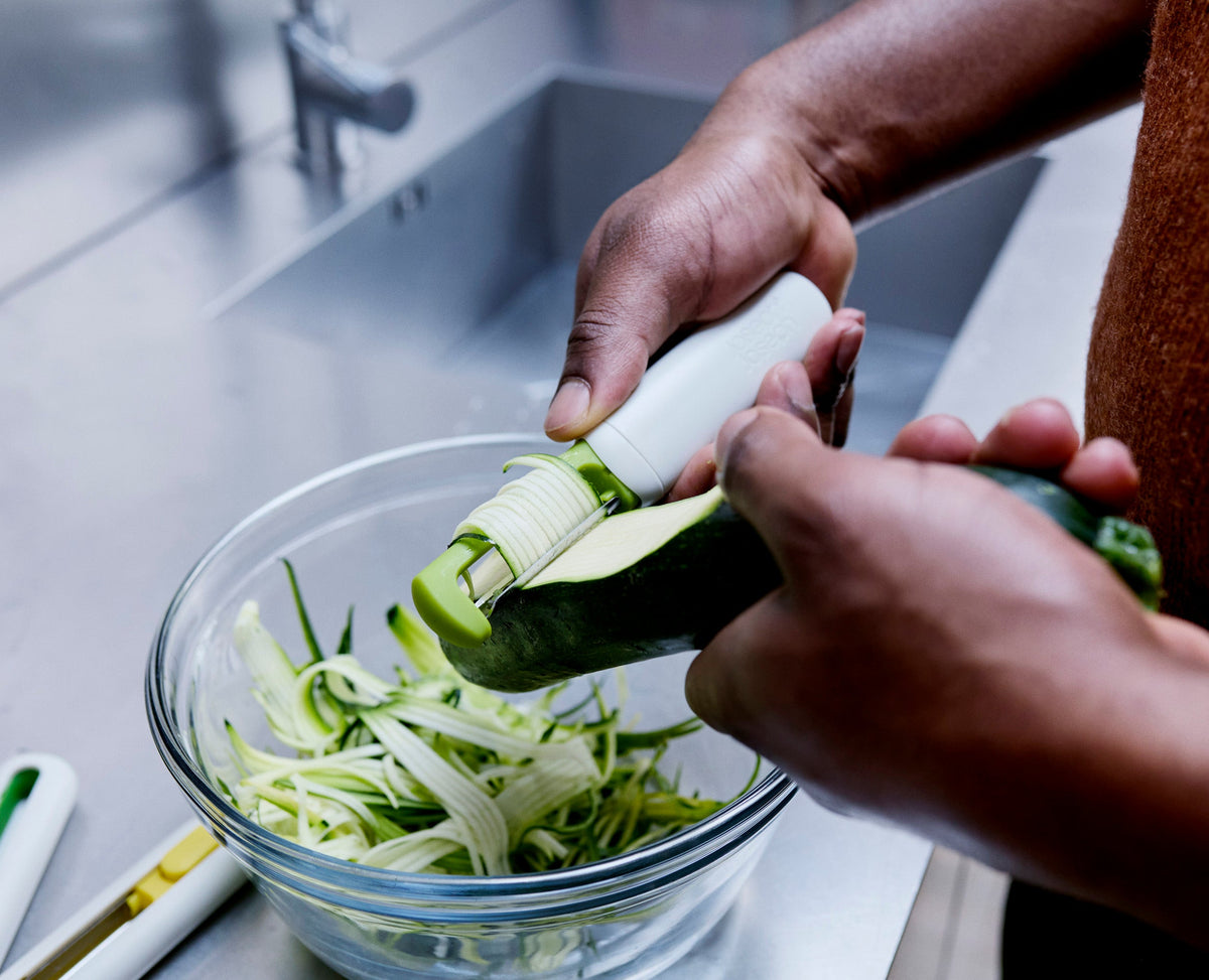 SlideStore™ Stone Green Julienne Peeler with Retractable Blade