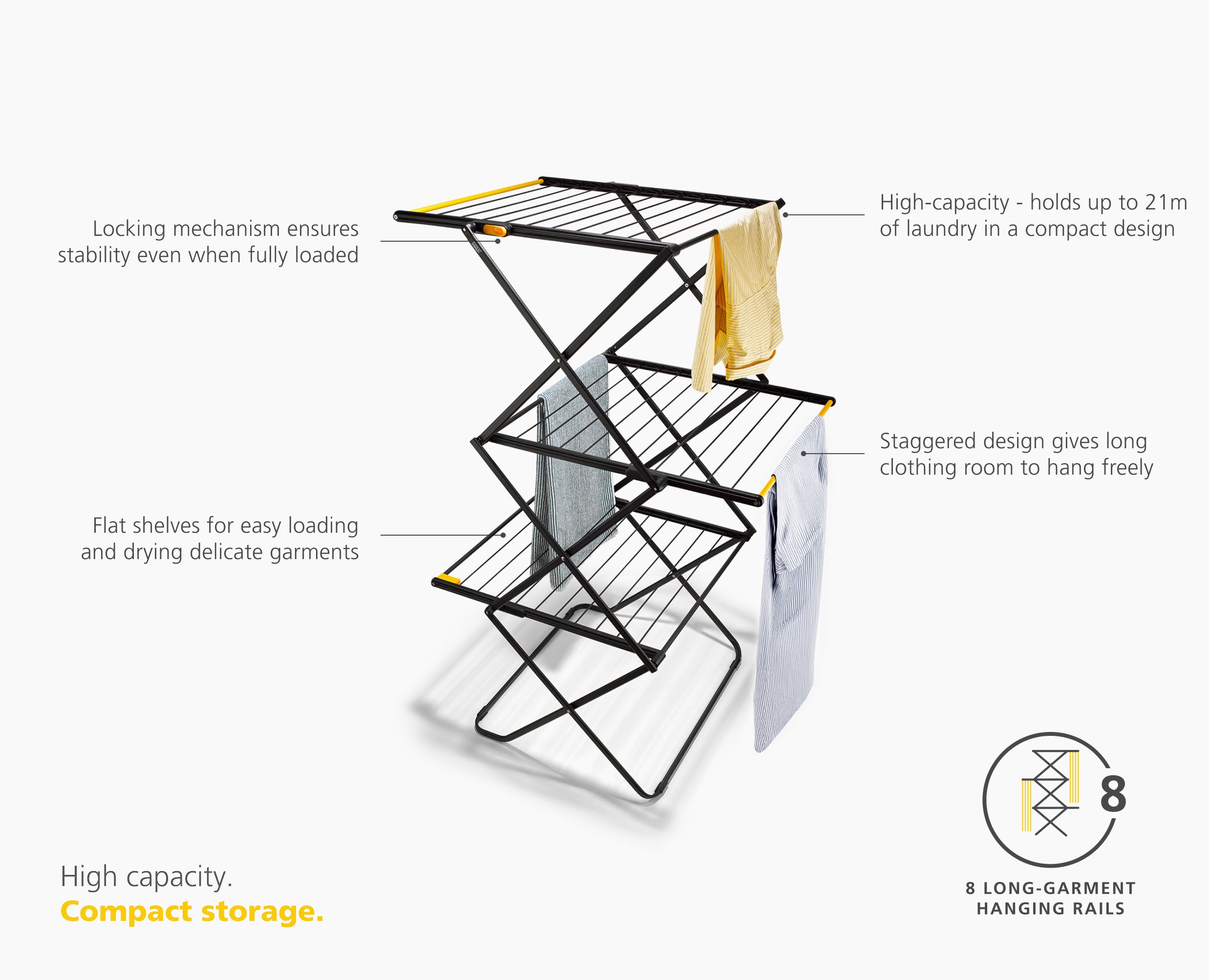 Large, Foldable Garment Drying Rack | Joseph Joseph US
