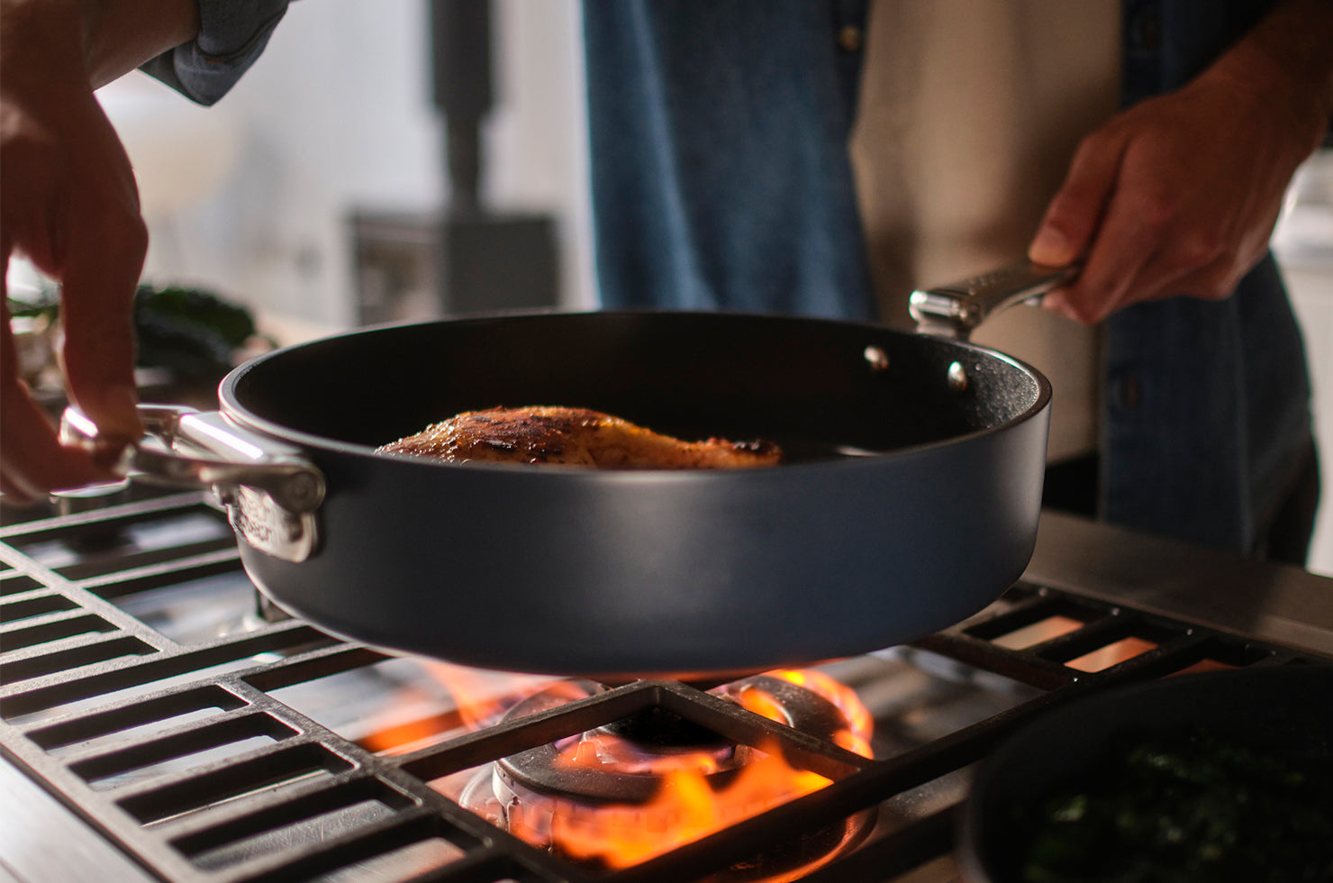 Space Blue Sauté Cookware Pan