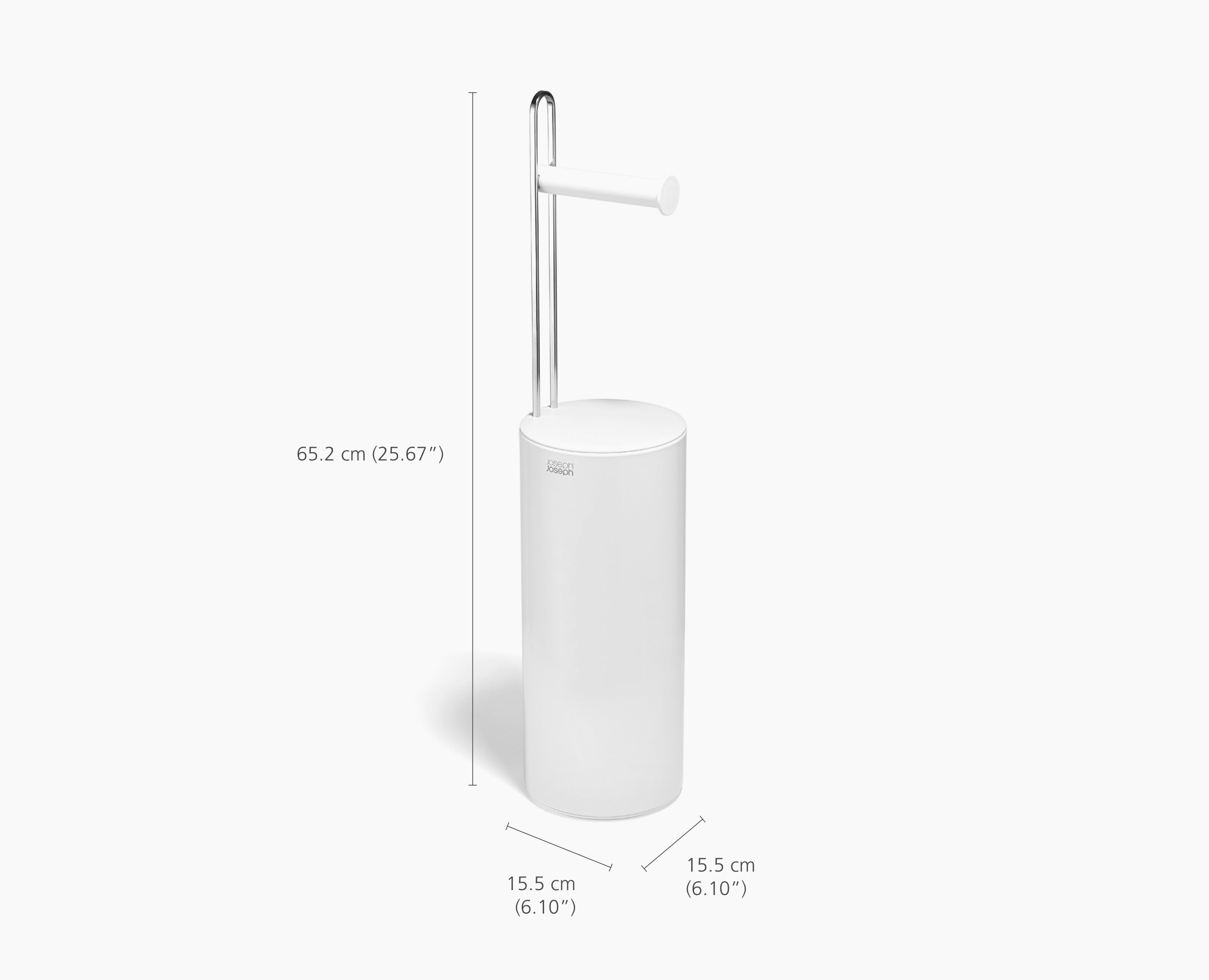 EasyStore™ White Toilet Paper Holder | Joseph Joseph US