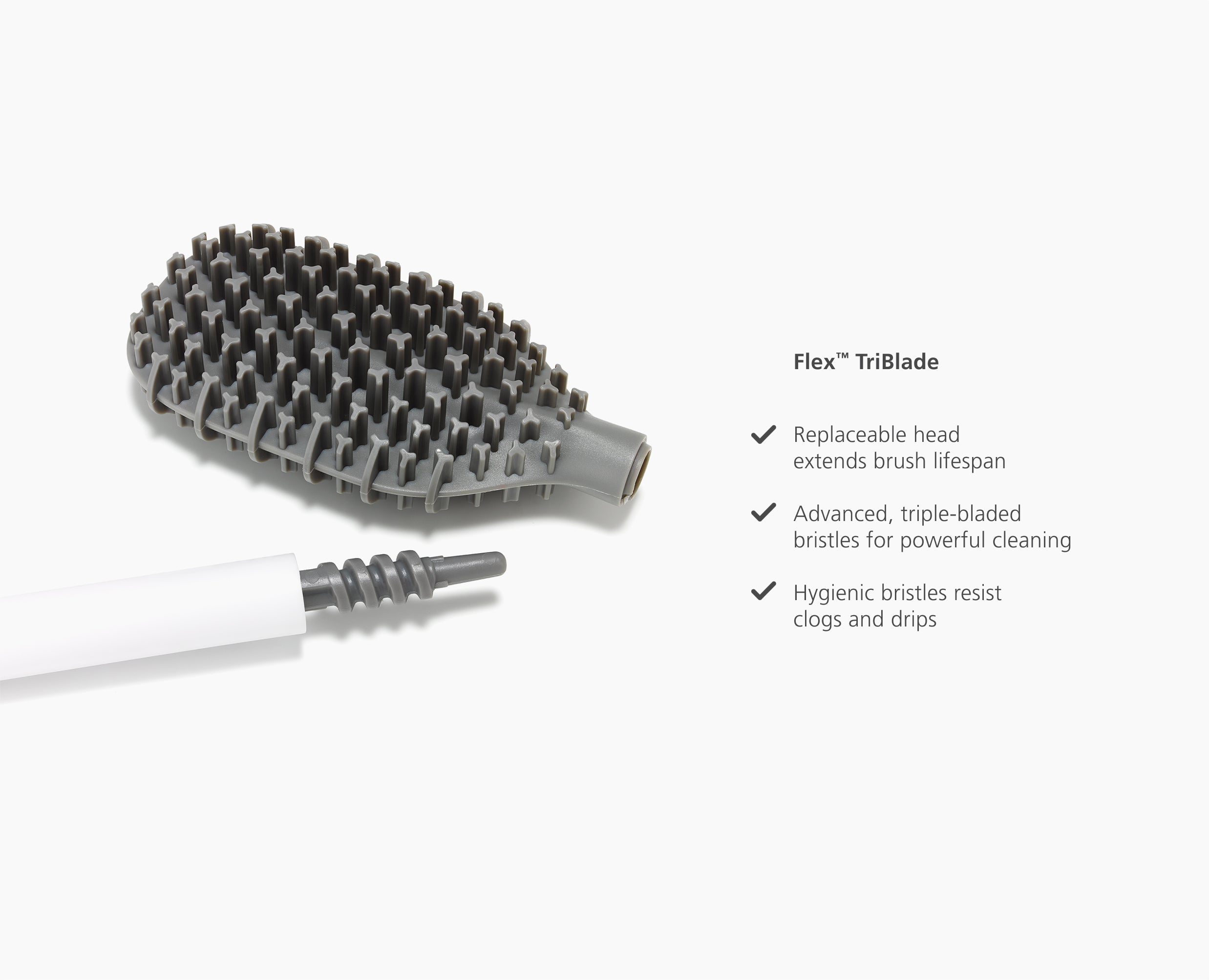 kumico バーニングセル2本 プラドゥーブル Flex™ TriBlade White Toilet Brush Set | Joseph Joseph US