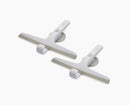 EasyStore™ Pack of 2 Light Gray Shower Squeegees with Storage Hook