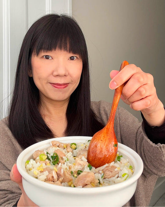 Microwave Chicken Rice with Spring Onion & Ginger Sauce | Joseph Joseph US