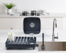 3-piece Gray Drainer, Washing-up Bowl &amp; Brush Set