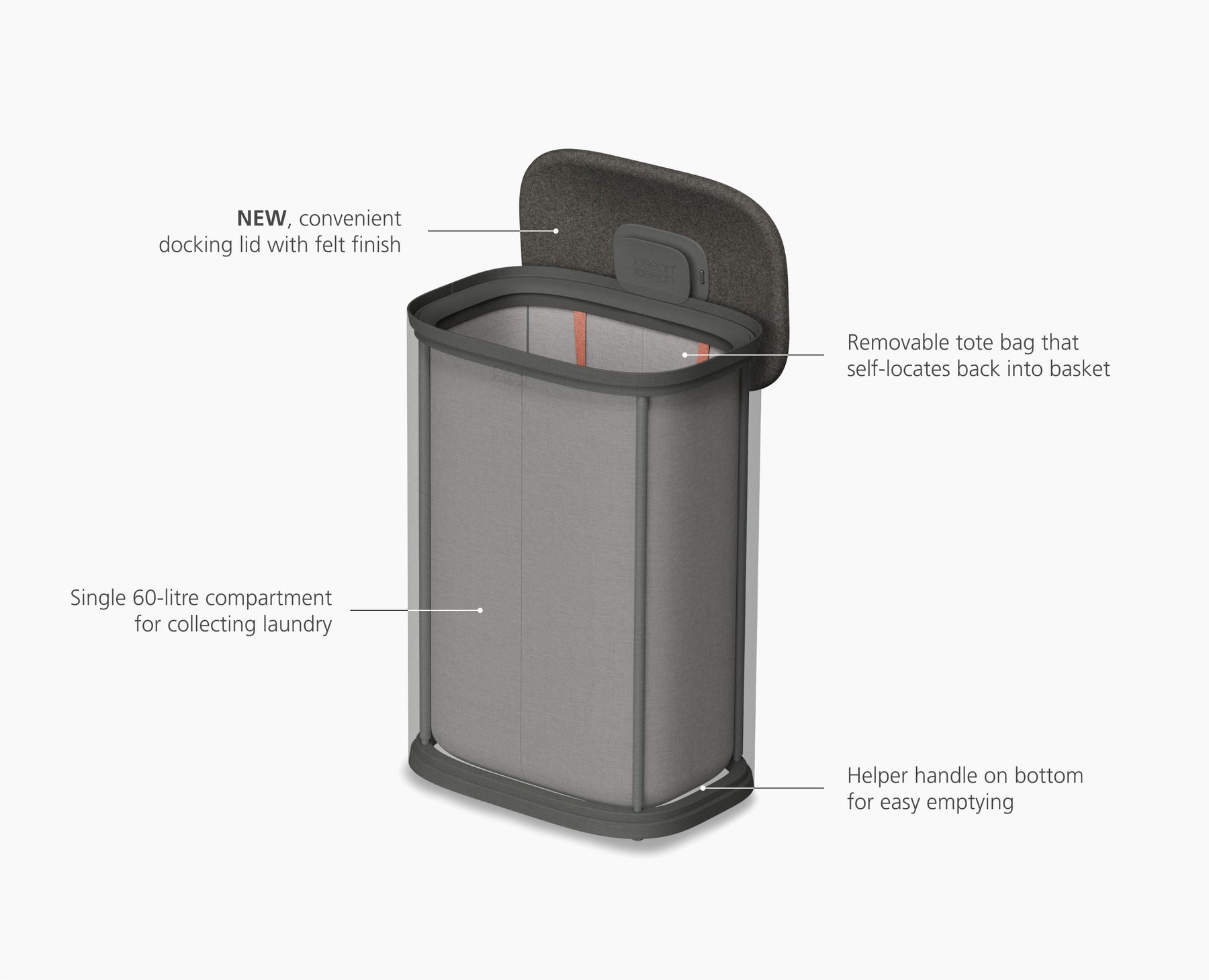 Tota 2 One 60L Forest Gray Laundry Basket