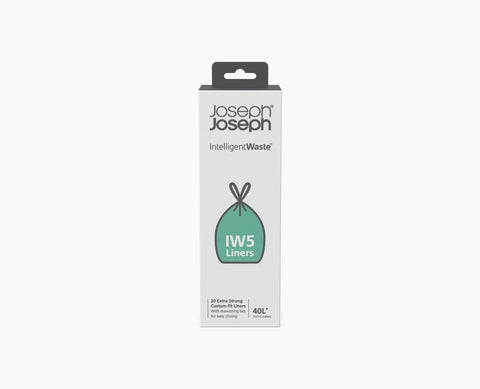 Joseph Joseph Intelligent Waste IW5 Compaction Bin Liners for Titan 5 Gallon/20 Liter, Black