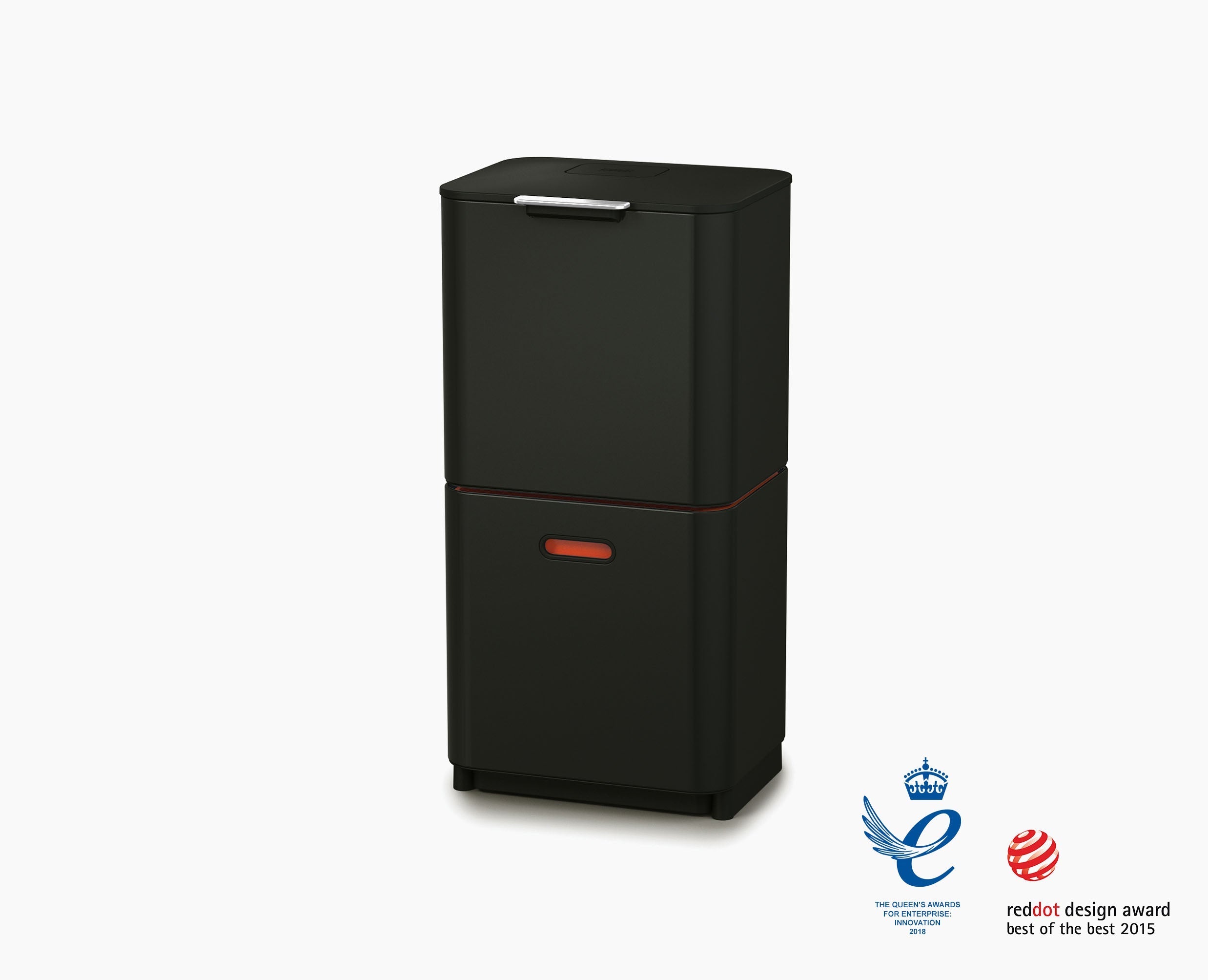 Totem Max 60L Black Waste Recycling Bin