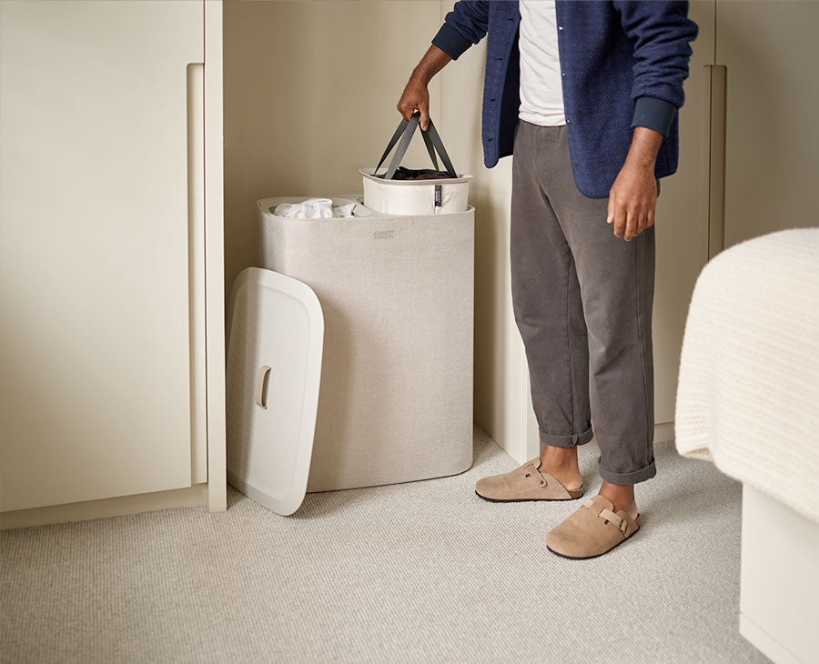 Tota 90L Laundry Separation Basket Ecru Joseph Joseph