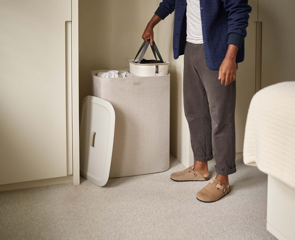 Joseph Joseph Tota Twin laundry separation basket with removable bags