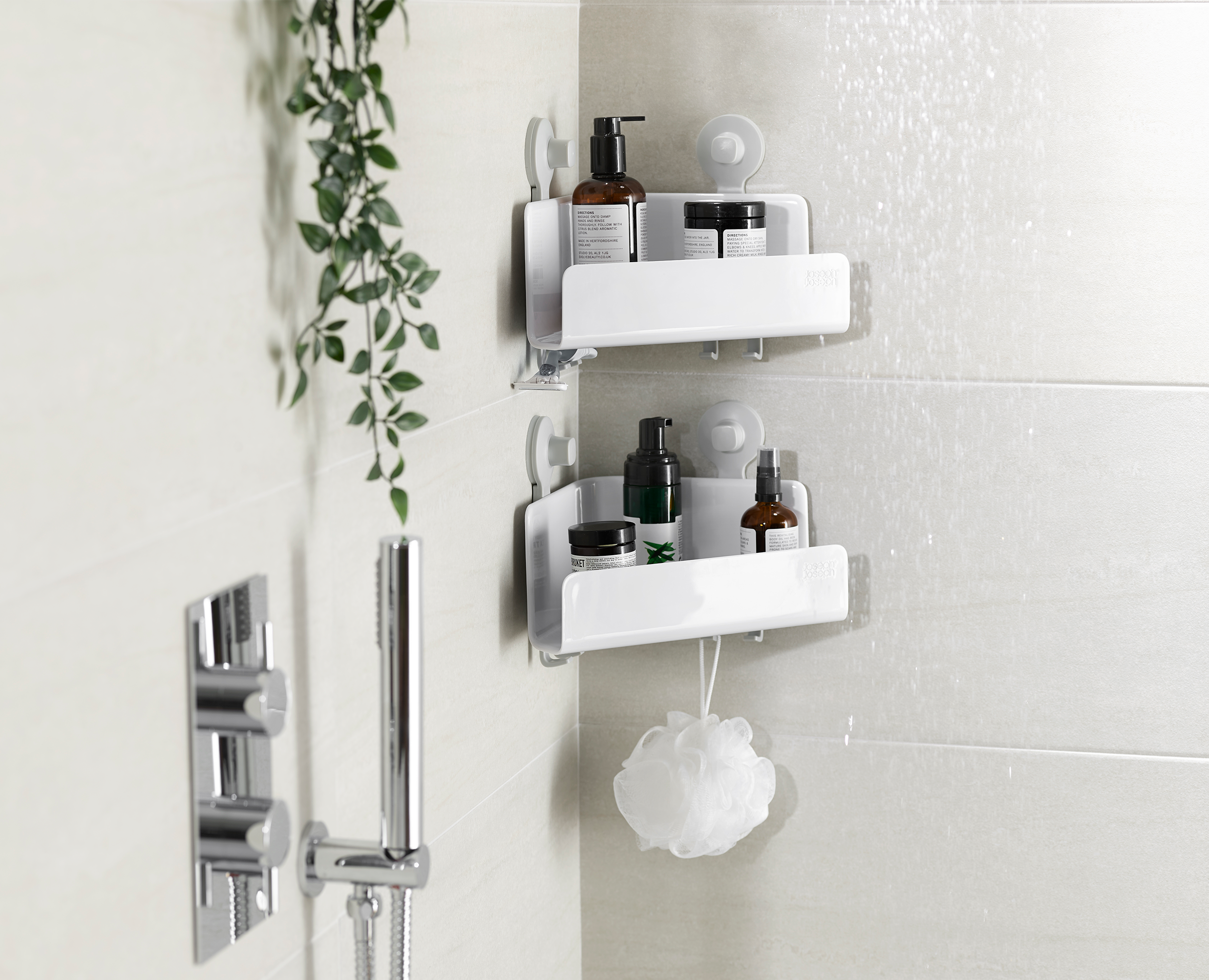 EasyStore™ 2-piece Corner Shower Shelf Set Joseph Joseph