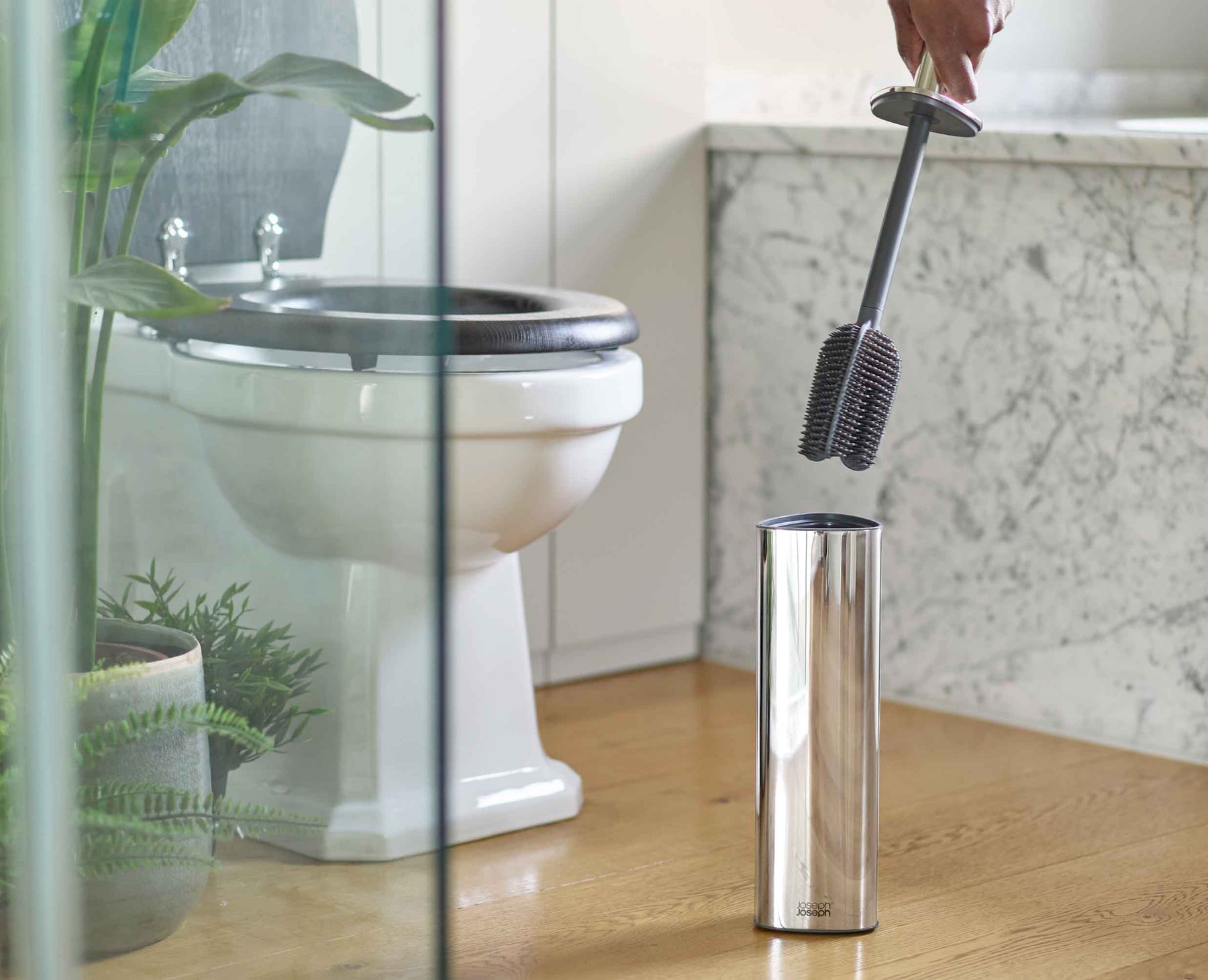 Stainless-steel Finish Advanced Toilet Brush